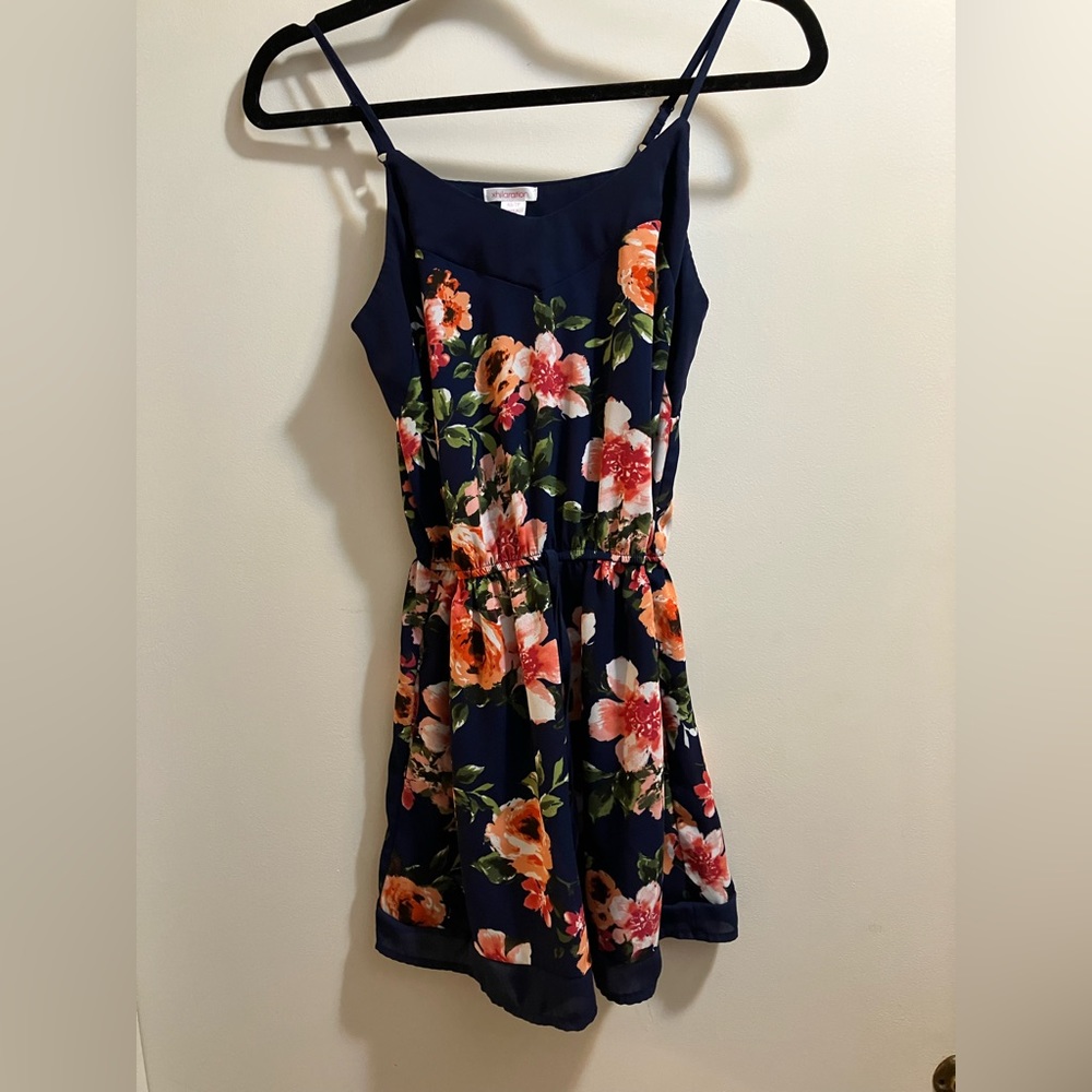 Navy Floral Romper XS/0